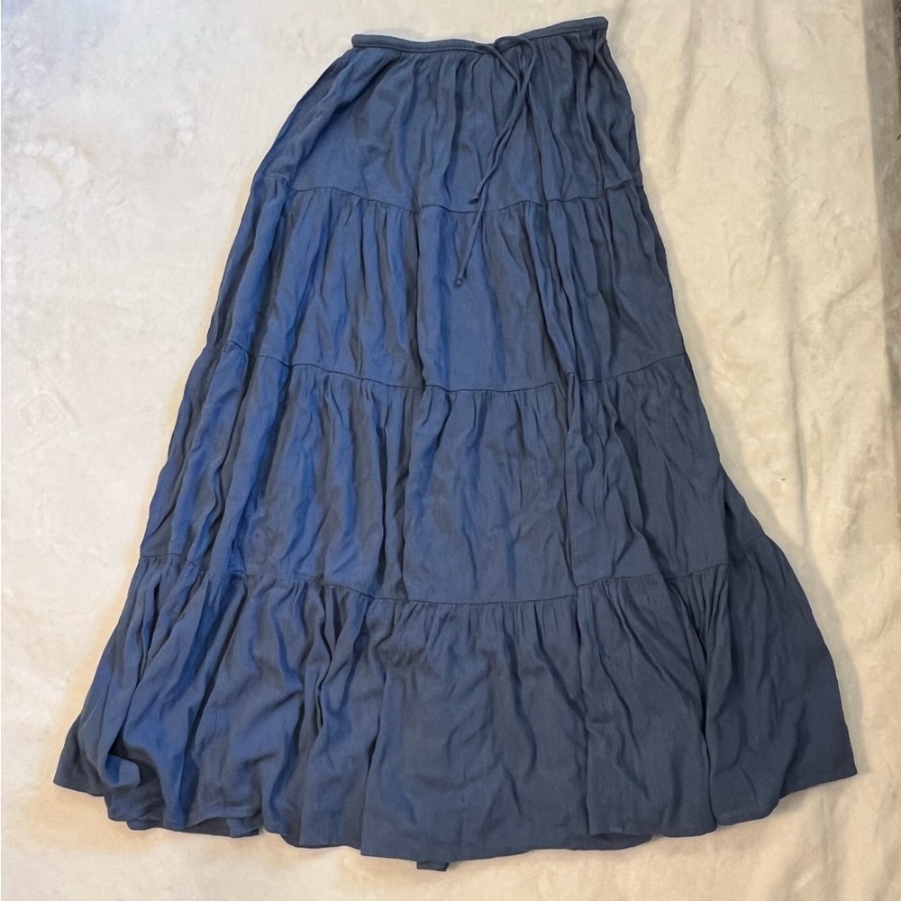 Aerie Beach Club Tiered Maxi Skirt